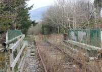 View through the old Festiniog station site towards Blaenau Ffestiniog on 15 March 2015. [Some sources show the station name as Llan Ffestiniog, others as plain Festiniog.] [Ref queries 2931 / 4434] <br><br>[Mark Bartlett 15/03/2015]