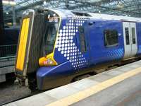 The 1243 service to North Berwick awaits its departure time at Waverley on 16 March.<br><br>[Veronica Clibbery 16/03/2015]