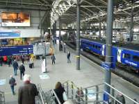 View from the station footbridge at Leeds on 19 March.<br><br>[Veronica Clibbery 19/03/2015]