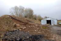 Nibbling has now started on the old M&D embankment north of the Maybole Road in Ayr to allow a new roundabout on the A77. [See image 50406]<br><br>[Colin Miller 29/03/2015]