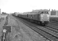 25232 approaching Saughton Junction on 14 June 1978 heading north on the Fife Lines with a mixed freight.  Trams now pass over the line at this point! [See image 34412]<br><br>[Bill Roberton 14/06/1978]