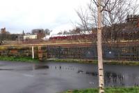 45669 <I>Galatea</I> at Carlisle with the <I>Pendle Dalesman</I> on 1 April 2015. The Jubilee had been substituted at the last minute for Royal Scot 46115 <I>Scots Guardsman</I>. <br><br>[Bruce McCartney 01/04/2015]