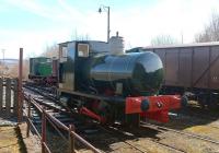 Former Ardrossan Shell Refinery Fireless locomotive No. 8 (Barclay 1952/1928) at the Ayrshire Railway Preservation Group on 5 April 2015 - needing a little more work. [See image 48234]<br><br>[Colin Miller 05/04/2015]