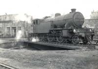 Parkhead V1 2-6-2T no 67629 being turned at Helensburgh shed on 22 October 1960 before returning east with a train from the adjacent Helensburgh Central station. [See image 49566]<br><br>[G H Robin collection by courtesy of the Mitchell Library, Glasgow 22/10/1960]