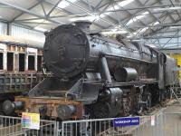 NBL-built 8F 2-8-0 TCDD no.45170 inside the Railway Museum at Bo'ness on 6 April. Still in Turkish Railways condition it is hoped to restore the loco to mainline running order.<br><br>[Bill Roberton 06/04/2015]