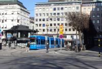 Work has started to extend Stockholm's No. 7 tram route to Central Station [see image 37918] so there is a temporary terminus in place here meantime.<br><br>[Colin Miller 16/03/2015]