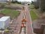 Track work in progress in the area around Kings Gate points on the Borders Railway just south of the Edinburgh City Bypass on 27 March 2015. <br><br>[John Furnevel 27/03/2015]