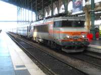 SNCF Alstom built Class BB 22200 1500V DC & 25KV AC dual voltage Bo-Bo electric loco 22341 seen following arrival at Gare du Nord station during the afternoon of 24 February 2015.<br><br>[David Pesterfield 24/02/2015]