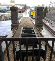 Looking North from the signal box in Crewe Heritage Centre in April 2015 [see image 20362] the meagre remains of the narrow gauge works railway can be seen. The class 40 cab is deceptive - it is fitted to a road vehicle trailer for exhibition at shows.<br><br>[Ken Strachan 03/04/2015]