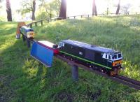 Model versions of a <i>Peak</i> and a <i>Hymek</i> pose together at Workington in May 2014 [see image 47934].<br><br>[Ken Strachan 16/05/2014]