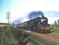 Kingmoor Black 5 45082 approaching Kennishead on 29 September 1964 with the 5.30pm Glasgow - Carlisle train. <br><br>[John Robin 29/09/1964]
