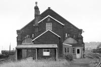 The north end of the former repair shop at Tweedmouth MPD in September 1970, with the once all-important bike shed prominent in the foreground. <br><br>[Bill Jamieson 19/09/1970]