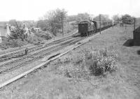 V3 67619 with a stopping train destined for Helensburgh runs through Whiteinch West Junction (now Hyndland West Junction) on 23 May 1957. [Ref query 8041]<br><br>[G H Robin collection by courtesy of the Mitchell Library, Glasgow 23/05/1957]