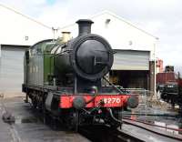 Ex-Great Western Railway Churchward 2-8-0 tank no 4270 stands in the shed yard at Toddington on the Gloucestershire Warwickshire Railway on 18 May 2015. <br><br>[Peter Todd 18/05/2015]
