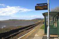 Beauty and the bus shelter - looking north towards Llandudno Junction over the River Conwy in the late afternoon sunshine on 14th April 2015.<br><br>[Colin McDonald 14/04/2015]