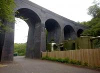<h4><a href='/locations/T/Tucking_Mill_Viaduct'>Tucking Mill Viaduct</a></h4><p><small><a href='/companies/B/Bath_Branch_Somerset_and_Dorset_Railway'>Bath Branch (Somerset and Dorset Railway)</a></small></p><p>That won't fall down in a hurry. View looks South-East see image <a href='/img/45/270/index.html'>45270</a>. I don't know what's brewing in the foreground, but I wouldn't recommend drinking it. 56/85</p><p>25/05/2015<br><small><a href='/contributors/Ken_Strachan'>Ken Strachan</a></small></p>