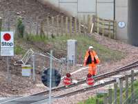 <I>'I think he wants me to stop...'</I> The area around Newcraighall South Junction on 3 June 2015 with a warning of a <I>Non Operational Railway</I> beyond. <br><br>[John Furnevel 03/06/2015]