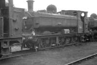 Ex-GWR 0-6-0 Pannier tank 6742 in the yard alongside Newport Pill shed in October 1961.<br><br>[K A Gray 03/10/1961]