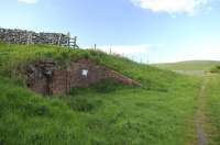 The remains of lonely and isolated Sandy Bank signal cabin on the old NER ( SDLUR) route from Tebay to Kirkby Stephen and Barnard Castle in June 2015. Sited approx 1 mile east of Ravenstonedale and at the summit of the Tebay/Kirkby Stephen section ( Altitude 890 ft). The cabin closed in 1931 when the double track section was cut back to Ravenstonedale. Final closure of the line came in 1962.<br><br>[Brian Taylor 08/06/2015]