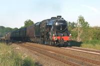 Black 5 no. 45231 shows very little sign of hard work as it brings the returning <I>Fellsman</I> railtour towards Pleasington on the evening of 10 June 2015.<br><br>[John McIntyre 10/06/2015]