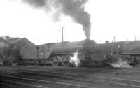 The uniquely endowed V2 2-6-2 no 60813 in the shed yard at Kingmoor on 26 March 1964.<br><br>[K A Gray 26/03/1964]