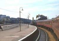 Black 5 44884 at the rear of BR <I>'Scottish Grand Tour no 5'</I> banking the train out of Manchester Victoria on 1 June 1968. The special, headed by 70013 <I>Oliver Cromwell</I>, was on its way to Guide Bridge.<br><br>[John Robin 01/06/1968]