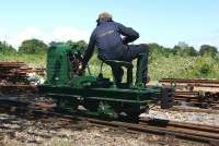 A recently restored Lister Autotruck has a test run on the West Lancashire Light Railway on 28 June 2015.<br><br>[John McIntyre 28/06/2015]