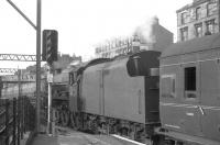 Jubilee 45703 <i>Thunderer</i> nearing journey's end as it passes Eglinton Street on 13 July 1962 with a Manchester - Glasgow train. <br><br>[John Robin 13/07/1962]