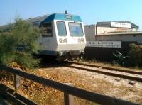 The railway halts near Calvi on the island of Corsica mostly operate as request stops. This one, Lido, photographed on 7 July, is named after the restaurant.<br><br>[John Thorn 07/07/2015]