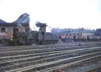 Station pilot 78026 standing alongside the old St Enoch shed on 15 April 1966. <br><br>[John Robin 15/04/1966]