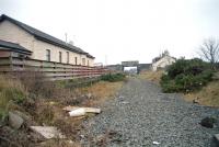Looking south through the site of the old station at Troon in 1997. [See image 42538]<br><br>[Ewan Crawford //1997]