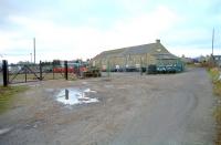 The original GNSR shed at Elgin, looking north in 1998. This was replaced by a larger shed further east, now a council depot.<br><br>[Ewan Crawford //1998]