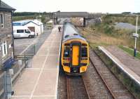 ScotRail 158740 stands at Georgemas Junction on 28 August 2007 having recently arrived from Thurso. <br><br>[John Furnevel 28/08/2007]