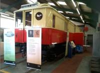 NER electric motor parcels Van no 3267 in all its glory at the Stephenson Railway Museum on 12 July 2015. The building was previously used to house Metro units on test.<br>
<br><br>[Ken Strachan 12/07/2015]