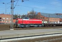 Class Dv 12 diesel hydraulic shunting at Turku, Finland, on 17 March 2015. A total of 192 of this class was built between 1963 and 1984 for mixed traffic use.<br><br>[Colin Miller 18/07/2015]
