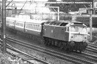 47570 brings an InterCity service north through Carstairs in April 1980.<br><br>[John Furnevel 17/04/1980]