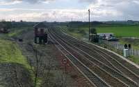 Cadder signalbox at the east end of Cadder Yard in 1991, one year after the track approaching the sidings was lifted from behind the box and re-aligned further west.<br><br>[Ewan Crawford 03/04/1991]