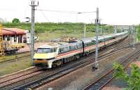 A BR Edinburgh Waverley - London Kings Cross InterCity service runs through Portobello in 1993.<br><br>[John Furnevel 27/05/1993]