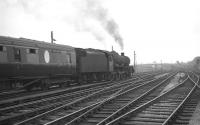 Holbeck Jubilee no 45608 <I>Gibraltar</I> leaves Carlisle on 14 August 1965 with the 9.50am Edinburgh Waverley - Leeds City.<br><br>[K A Gray 14/08/1965]