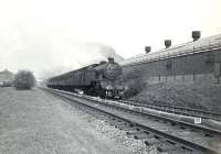 Gresley V3 2-6-2T 67626 photographed westbound near Yoker station on 3 May 1958 with a stopping train destined for Helensburgh Central.  <br><br>[G H Robin collection by courtesy of the Mitchell Library, Glasgow 03/05/1958]