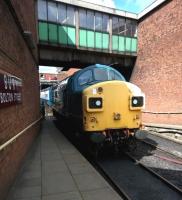 37109 enters the East Lancashire Railway station at Bury, Bolton Street, on 19th July 2015.<br><br>[Ken Strachan 19/07/2015]