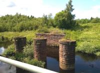 Scene just North West of Cart Junction on the old route to Kilmacolm in July 2015. The bridge was demolished around 2004, some 20 years after closure of the branch. This location looks very rural and peaceful in this view, but it is only a mile or two from the former Linwood car plant. Notice the lamp post to the right of the tall tree - this marks the alignment of the busy A737 road.<br><br>[Ken Strachan 15/07/2015]