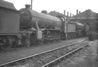 Gresley O2 2-8-0 63941 stands amongst the freight locomotive contingent on Doncaster shed in May 1961.<br><br>[K A Gray 27/05/1961]