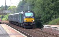 DRS 68002 with Motherwell - Edinburgh ECS through Holytown on 15 July 2015. <br><br>[Ken Browne 15/07/2015]