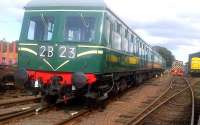 The Swindon Class 126, Britain's only surviving first-generation inter-city DMU, photographed on 29 August 2015 at SRPS Bo'ness.<br><br>[John Yellowlees 29/08/2015]