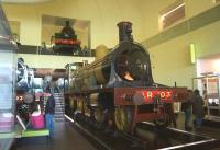 HR 4-6-0 'Jones Goods' No.103 stuffed and mounted in the Glasgow Riverside Museum in August 2015, with G&SWR 0-6-0T No.9 looking down from the first floor.<br><br>[John McIntyre 02/08/2015]