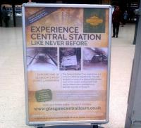 Station tour poster at Glasgow Central on 4 September 2015 [see image 49665].<br><br>[John Yellowlees 04/09/2015]