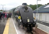 Journey’s end. 60009 <I>Union of South Africa</I> at Tweedbank on 9th September with the Royal Train.<br><br>[David Spaven 09/09/2015]