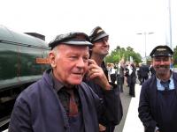 What a crew! Driver Jim Smith & Co with the Royal Train at Tweedbank on 9 September. <br><br>[Bruce McCartney 09/09/2015]