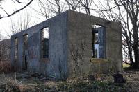 Remains of the station building at Girvan (Old) in February 2015 [see image 52550].<br><br>[Colin Miller 02/02/2015]